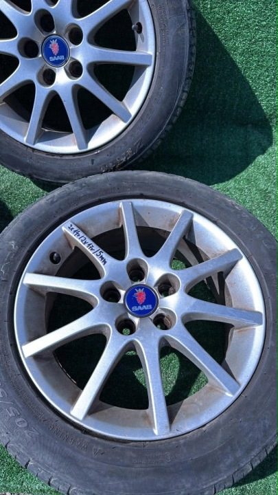 Литые диски колеса Saab OE 93 9-3 5x110 alu43 шины 205/55/16, фото 4