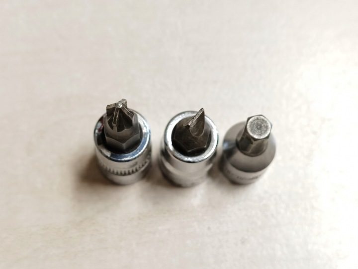 Насадки trzpieniowe 1/4'' крестовина, плоская, шестигранник, фото 4