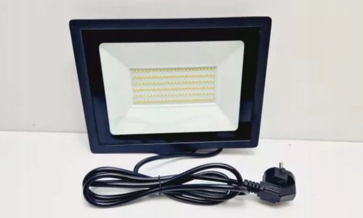 Прожектор LED Ecolight 100W черный с датчиком движения и света IP65, фото 2
