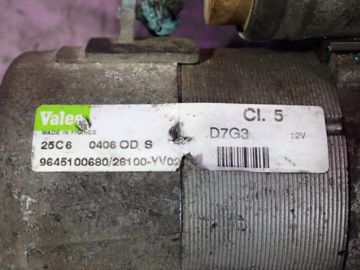Citroen C3 I 05-09 1.4 HDI стартер 9645100680 11 зубьев, фото 6