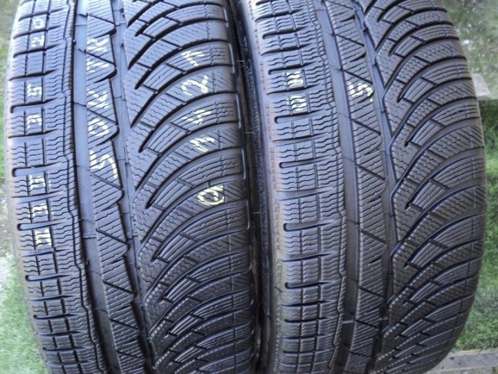 2× Шина зимняя Michelin Pilot Alpin 4 235/35R20 92 В сцепление на снегу (3PMSF), защита диска, усилитель (XL) N0 - Porsche, фото 2