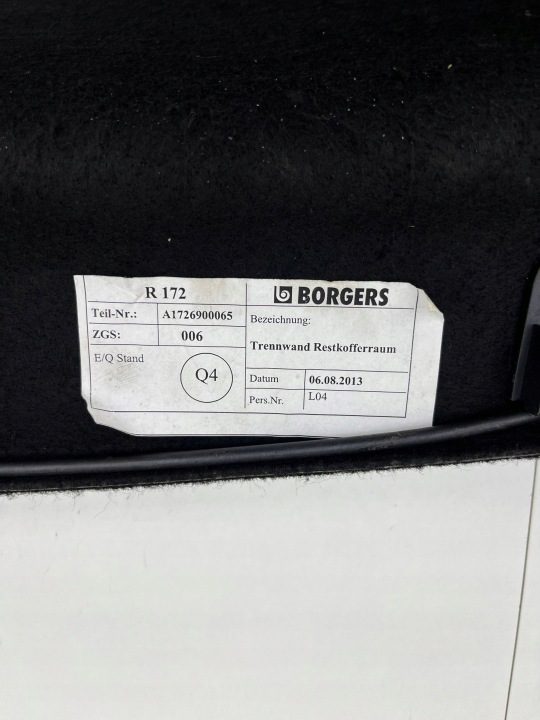 Mercedes SLK R172 полка задняя багажника крышка крыши A1726900065, фото 7