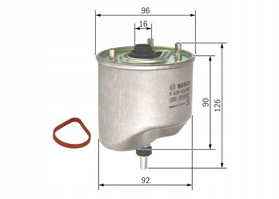 Топливный фильтр Bosch przykręcany дизель 96,0 мм 144,0 мм, фото 10