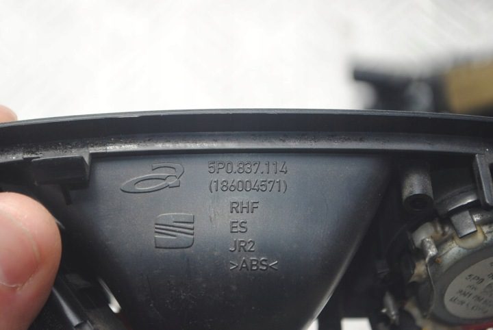 РУЧКА ВНУТРЕННЯЯ ПЕРЕДНЯЯ 5P0837114, 5P0035411 SEAT LEON II 1P, фото 4