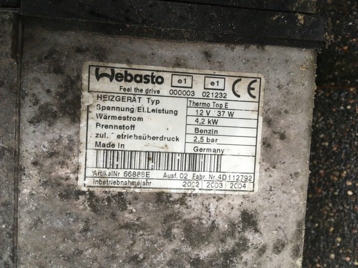 WEBASTO VW Audi Thermo Top E 12V/37W 4.2 кВт бензин, фото 2