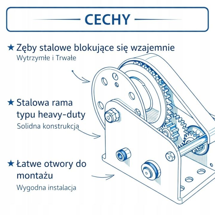 Лебедка ручная korbowa Aim Tools 2600LB (1179 кг), фото 6