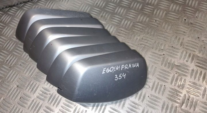 BMW E60 E61 E63 E64 КРЫШКА НАКЛАДКА ЗЕРКАЛА ПРАВАЯ СЕРЕБРИСТАЯ 03-09R, фото 6