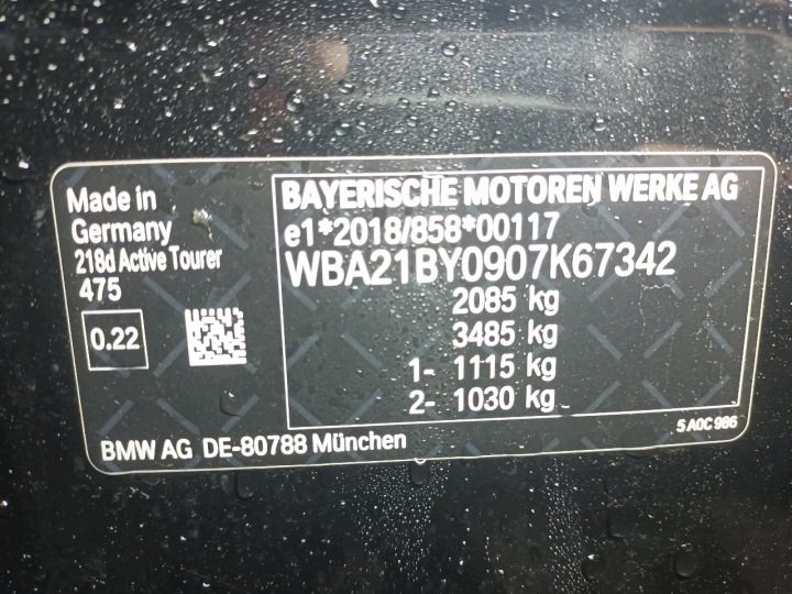 BMW 2 Serie Active Tourer U06 2021 - н.в. Моторчик печки 5A06B91, фото 10