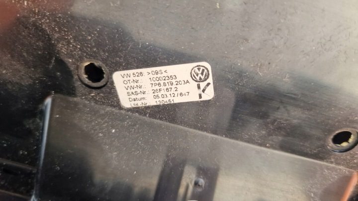 Защита дефлектор обдува ЗАДНИЙ полка тоннеля VW Touareg 7P 7P8863092, фото 8