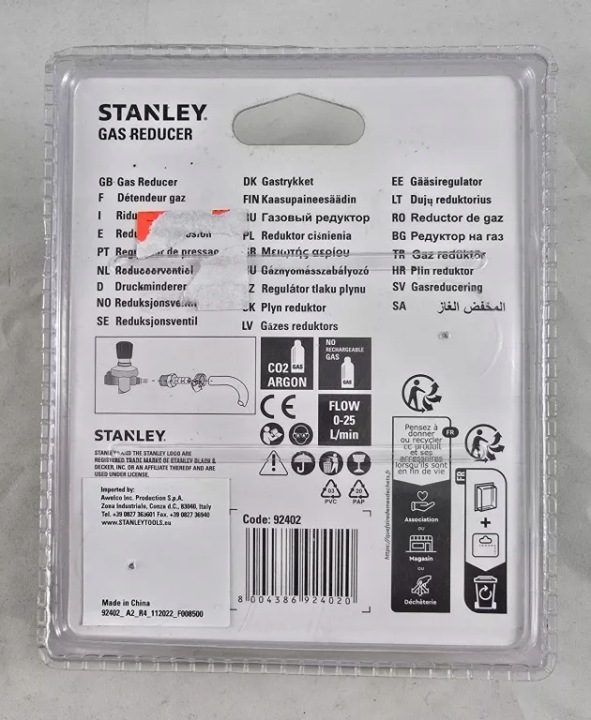 Редуктор Stanley argon 10 бар, фото 2