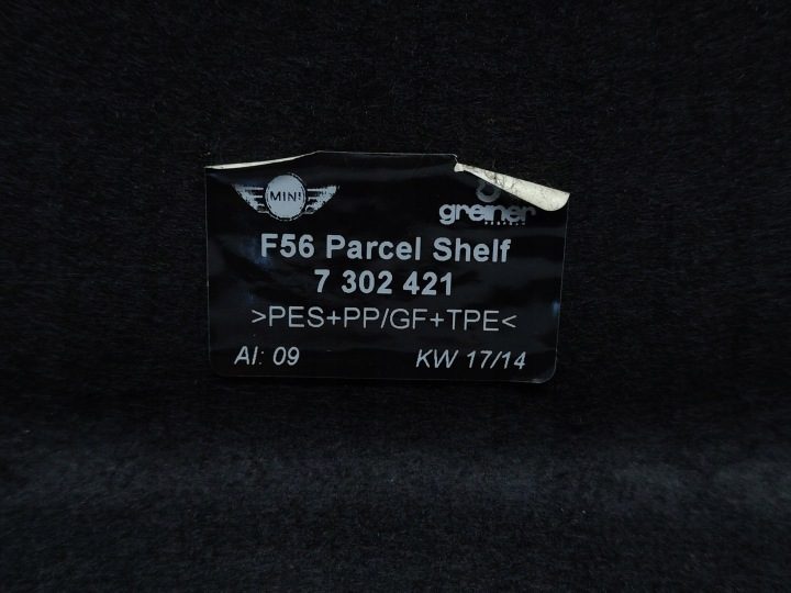MINI COOPER F56 ПОЛКА ЗАДНЯЯ БАГАЖНИКА ОРИГИНАЛ 7302421, фото 5
