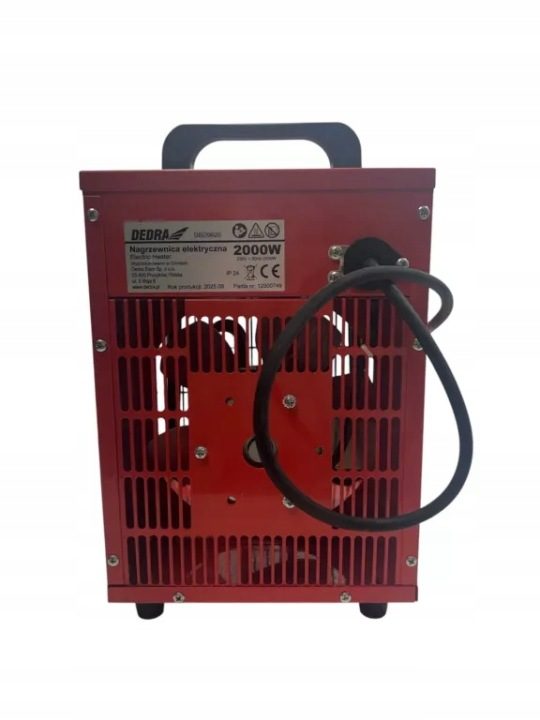 ОТОПИТЕЛЬ ЭЛЕКТРИЧЕСКИЙ DEDRA DED9920A 2000W, фото 2