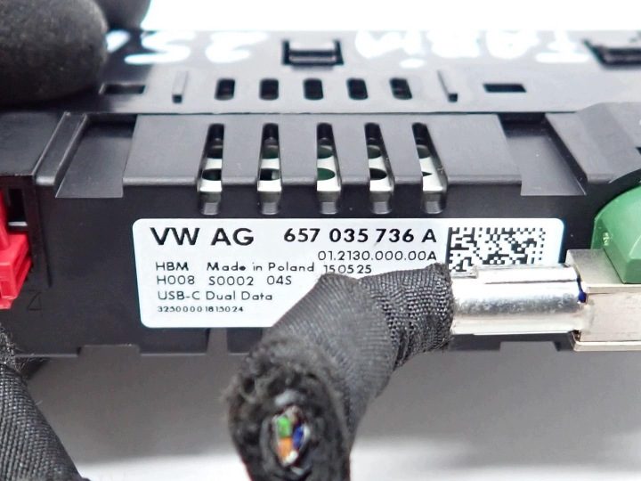 Гнездо 2X порт USB USB-C европа 657035736A Skoda Fabia IV 6VA 25 г., фото 3