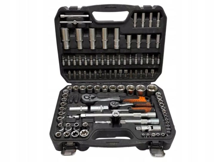 Комплект инструментов NEO TOOLS 108 шт. торцевые головки 1/4" 1/2, фото 1