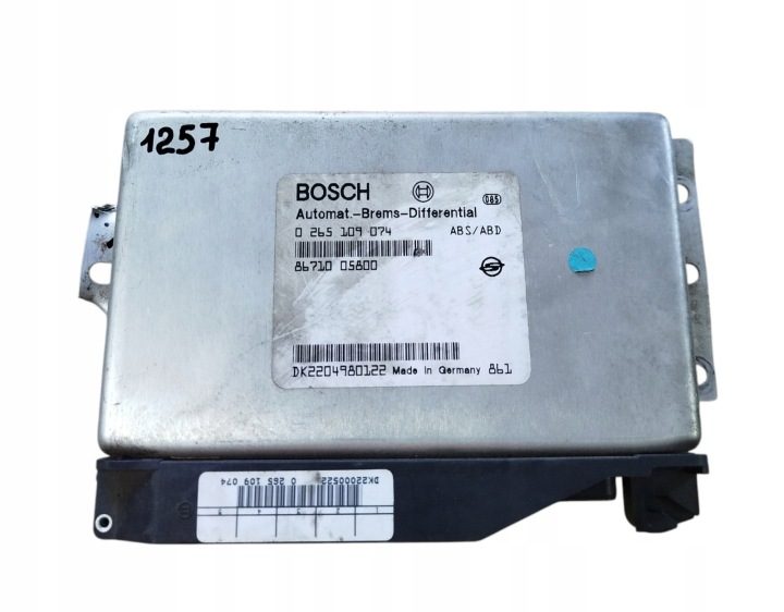 БЛОК УПРАВЛЕНИЯ ДВИГАТЕЛЕМ ABS 86710 05800 0265109074, фото 1