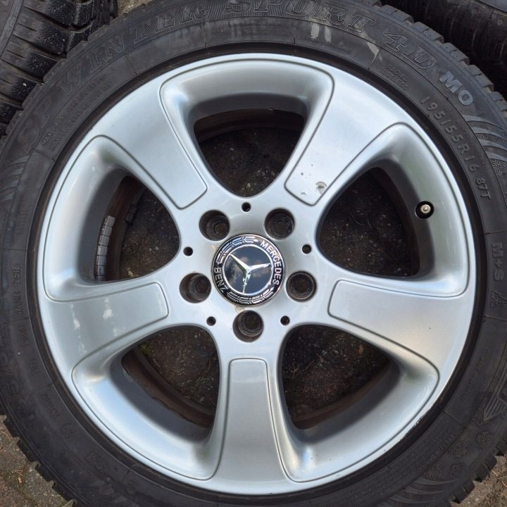 ЗИМА КОЛЕСА 16'' MERCEDES A B C W169 A169 W176 W245 W246 W204 CLA 195/55 R16, фото 3