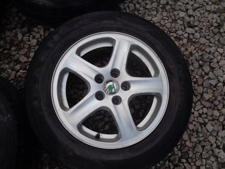 Литые диски с шинами 195/65/15 5 мм Ronal Skoda Octavia I 5x100 15'' 6J ET38, фото 4