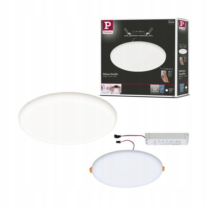 Paulmann Veluna VariFit Панель LED 215 мм IP44 1x22W 4000K, фото 1