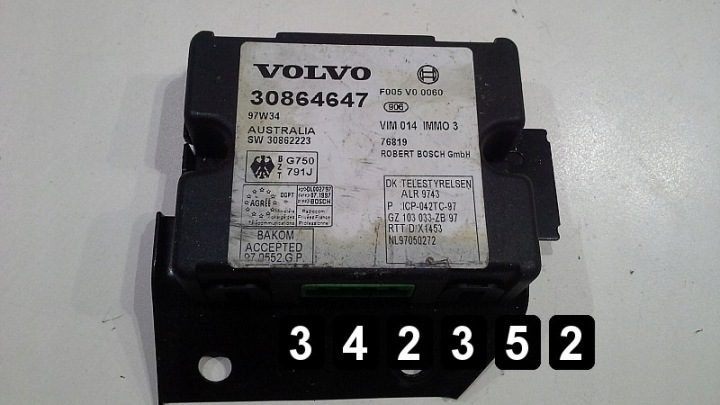 1997 Volvo S40 ЭБУ 30864647, фото 1