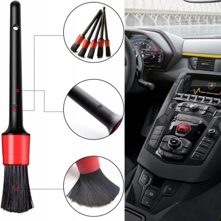 Комплект pędzli для авто detailingu очистки pędzel detailing brush 5 sztk, фото 9