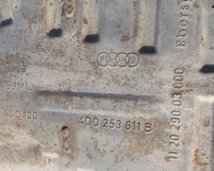 AUDI A8 D2 рестайлинг ГЛУШИТЕЛЬ ВЫХЛОПНАЯ СИСТЕМА 4D0253611B 4D0253611A 3.7 V8 АВТОМАТ, фото 2