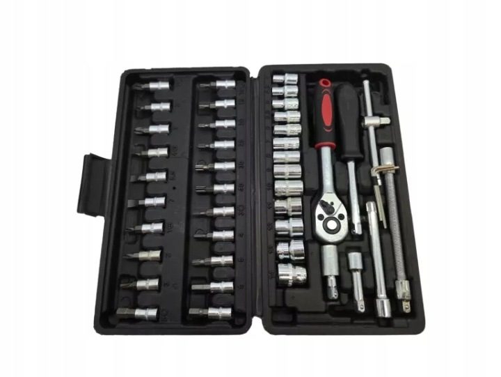 Комплект инструментальный 1/4", 46cz трещотка, насадки, биты SELTA, фото 1