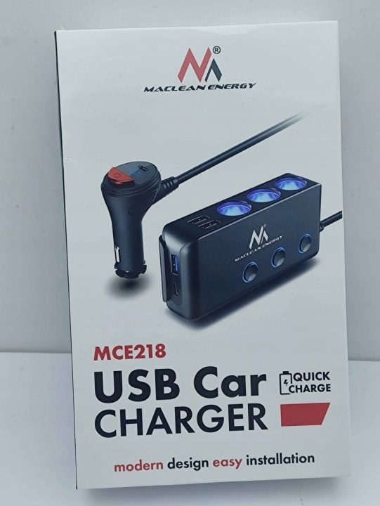 Распределитель гнезда прикуривателя автомобильного Maclean MCE218 Max 120W, фото 1