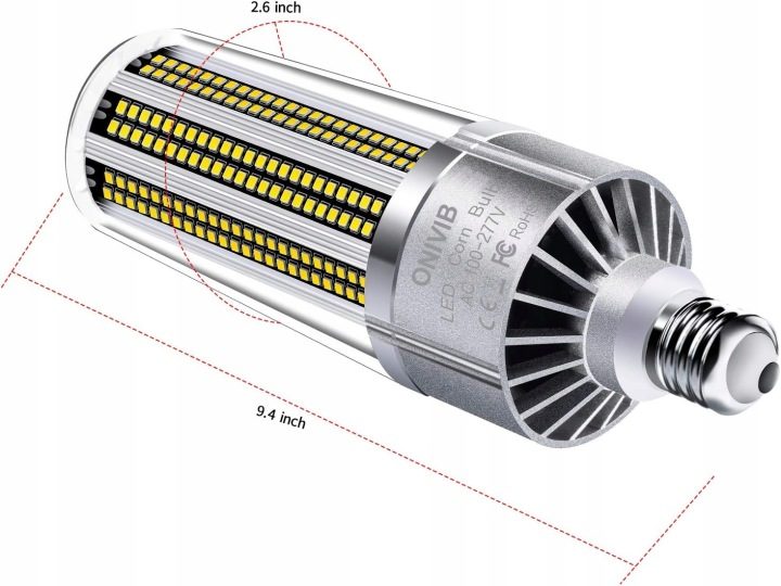 ЛАМПОЧКА LED ГАРАЖНАЯ ДЛЯ ГАРАЖА МОЩНАЯ 200W E40 24000 ЛМ, фото 4