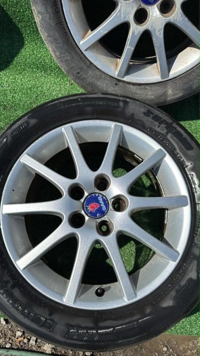 Литые диски колеса Saab OE 93 9-3 5x110 alu43 шины 205/55/16, фото 5