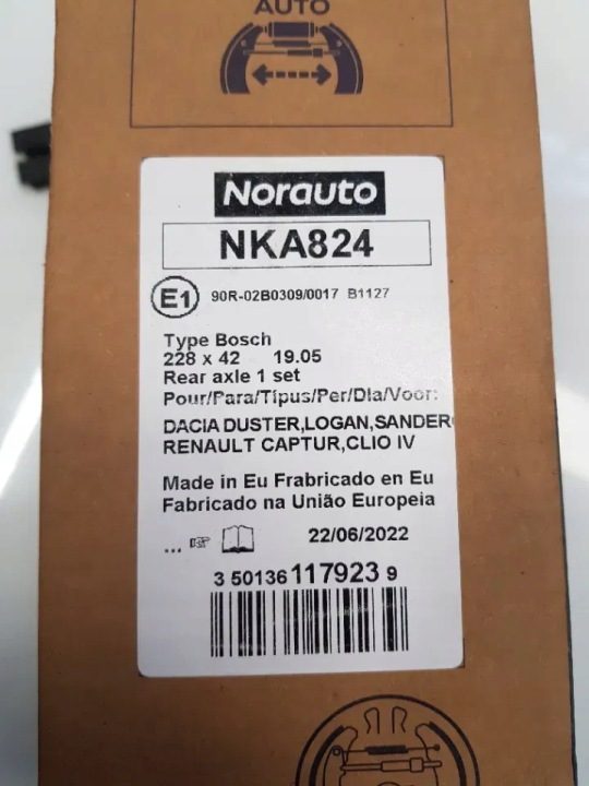 SZCZĘKA ТОРМОЗНАЯ ОБЛИЦОВКА ЗАДНЯЯ RENAULT CLIO IV CAPTUR DACIA 90R-02B0309, фото 9