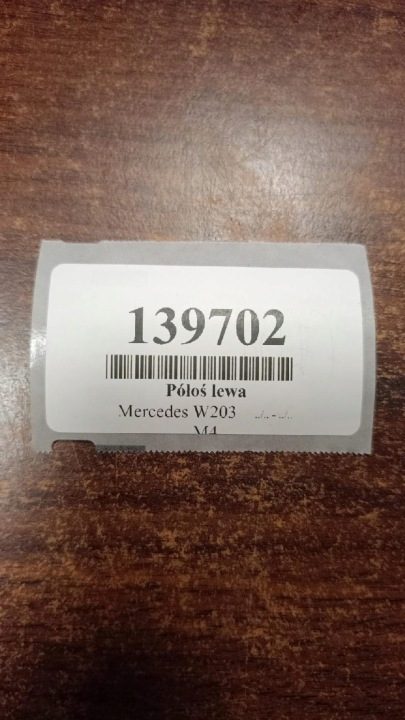 MERCEDES W203 2.0 ПОЛУОСЬ ЛЕВАЯ, фото 6