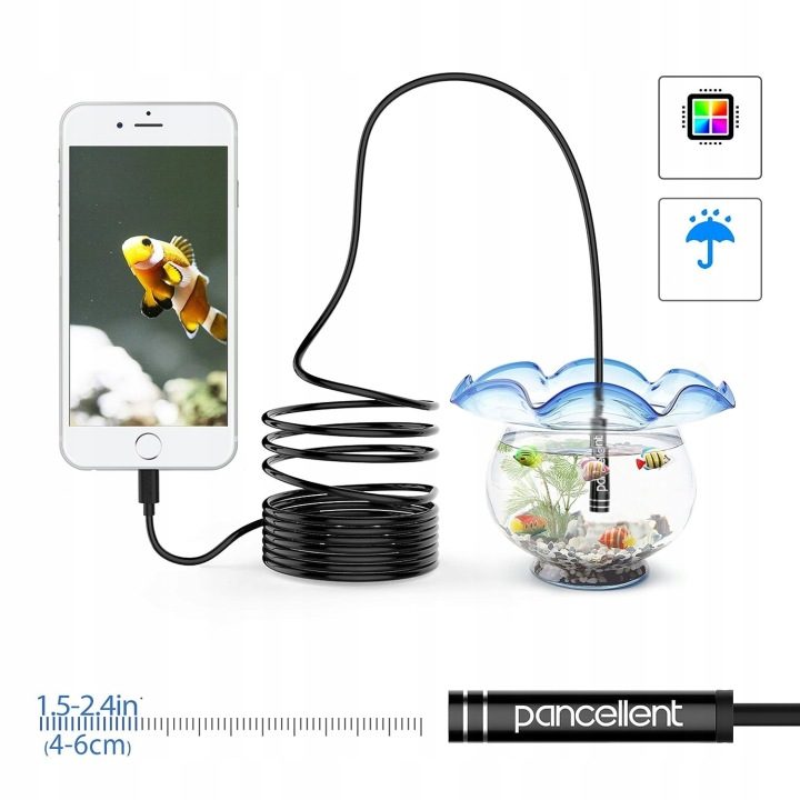 Эндоскоп USB, 5,5 мм, инспекционная камера с 6 диодами LED, фото 4