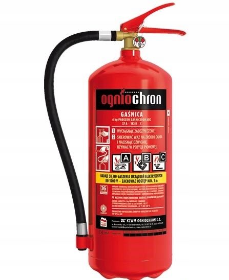 Огнетушитель порошковый Ogniochron GP-4x ABC/MP 4 кг, фото 6