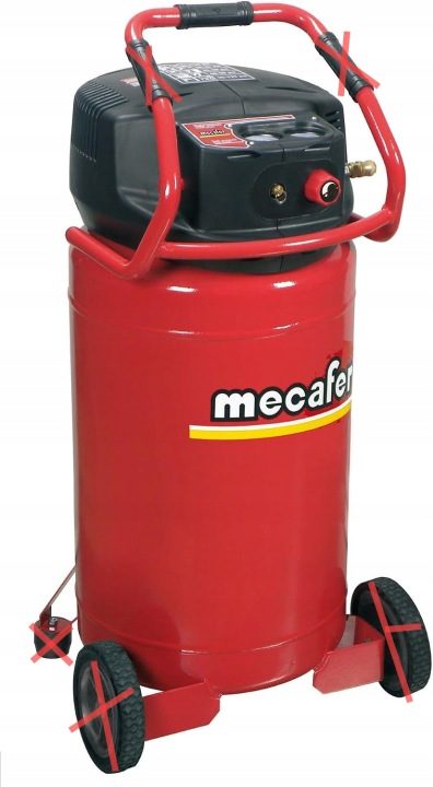 Компрессор Вертикальный NuAIR MECAFER 50L 10 бар ДВИГАТЕЛЬ На запчасти, фото 1