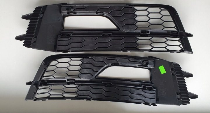 Audi S-Line Новая оригинальная решетка радиатора противотуманки бампера satynowy черная комплект, фото 4