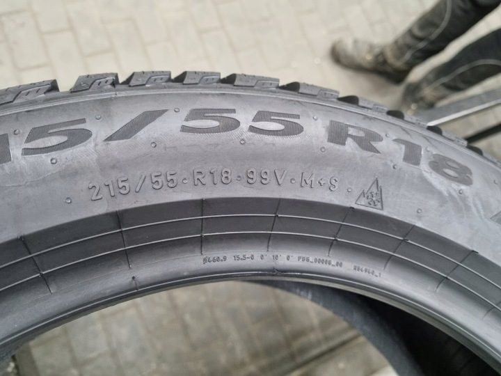 Шина зимняя Pirelli Powergy Winter 215/55R18 99 В сцепление на снегу (3PMSF), защита диска, усилитель (XL), фото 5