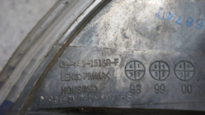 ПОВОРОТНИК ПРАВЫЙ ПЕРЕДНИЙ VW PASSAT B5 ДО РЕСТАЙЛИНГА 08-441-1516R-F, фото 3