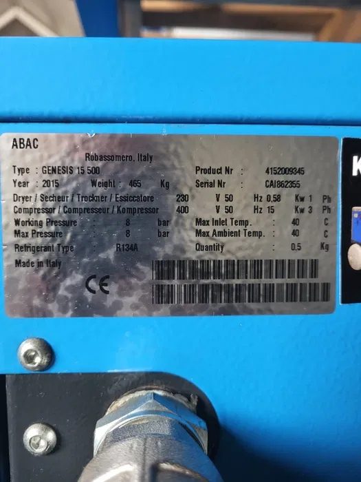Компрессор масляный ABAC Genesis 15 500 l 8 бар, фото 6