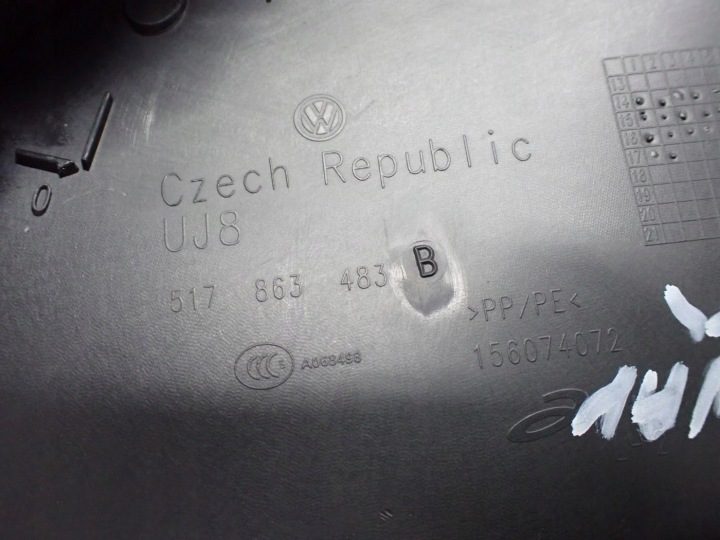НАКЛАДКА ПОРОГА СТОЙКИ ЛЕВАЯ ПЕРЕДНЯЯ 517863483B VW GOLF VII SPORTSVAN 17 г., фото 3