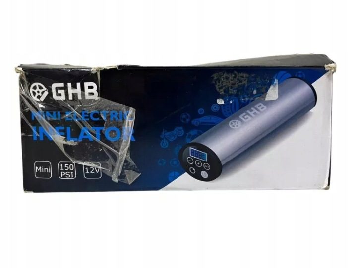 Насос автомобильный компрессор воздуха GHB Mini электрический переносной, фото 1