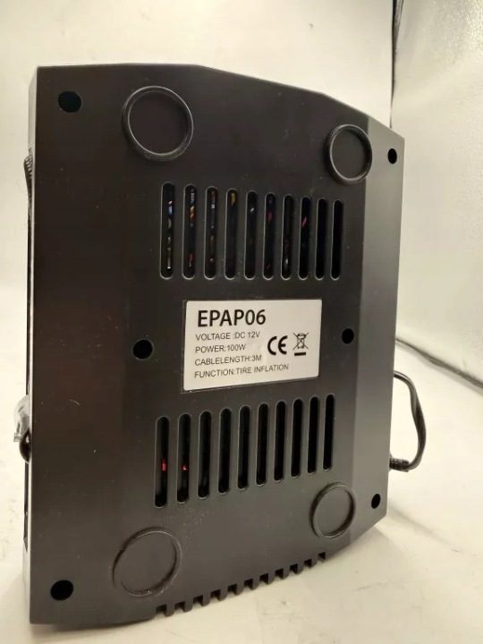 Компрессор автомобильный EinParts 100W 10 бар 12V с манометром LED, фото 5