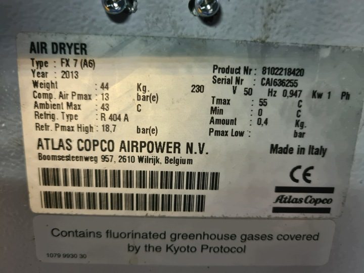 Осушитель рефрижераторный ATLAS COPCO FX7 3m3/min, фото 3