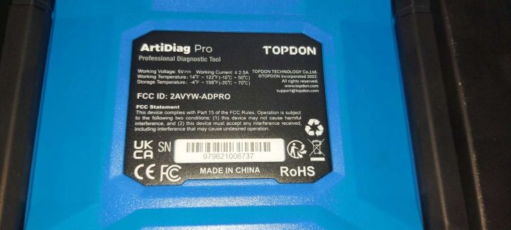 Устройство диагностическое TOPDON ArtiDiag Pro для автомобилей, фото 5