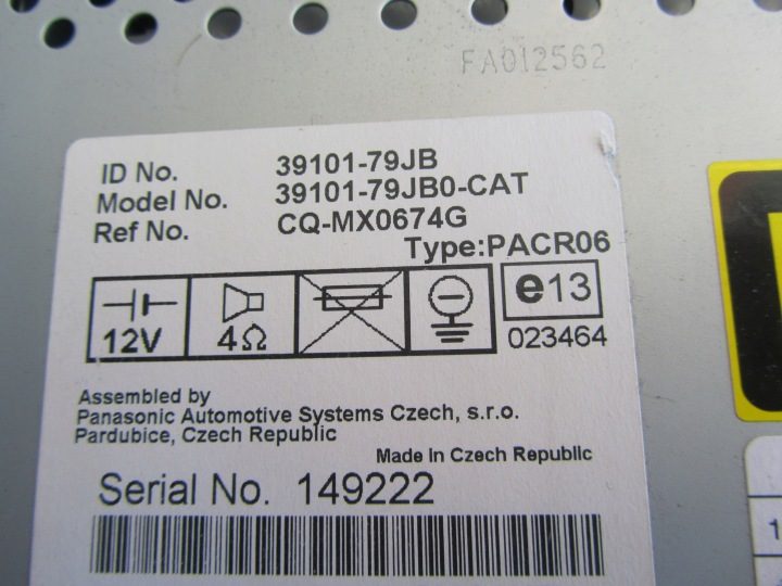 Магнитола CD Suzuki SX4 Fiat Sedici 06-14r 39101-79JB, фото 10