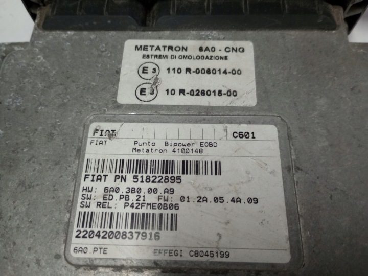 FIAT ЭБУ ГАЗА 51822895 ЕВРОПА, фото 3