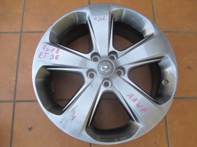 4× Литой диск Opel OE MOKKA AAWP 7.0" x 18" 5x105 ET 38, фото 8
