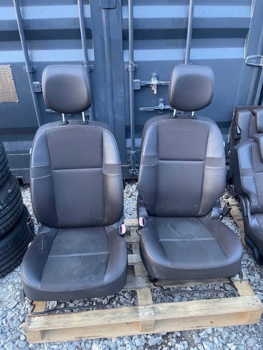 СИДЕНЬЯ ПОЛУКОЖА КОМПЛЕКТ 7 шт. RENAULT GRAND SCENIC III BRĄZOWE 2010 г., фото 5