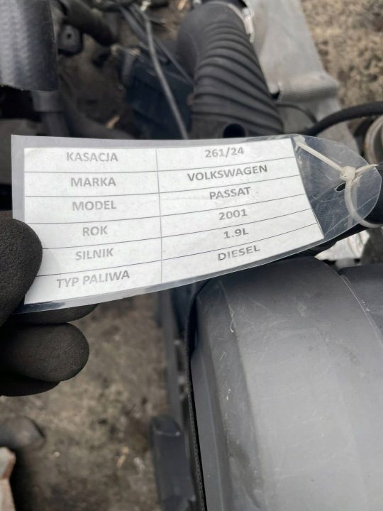 Volkswagen PASSAT B5 1.9 TDI Двигатель в сборе 74 кВт 101 л.с., фото 5