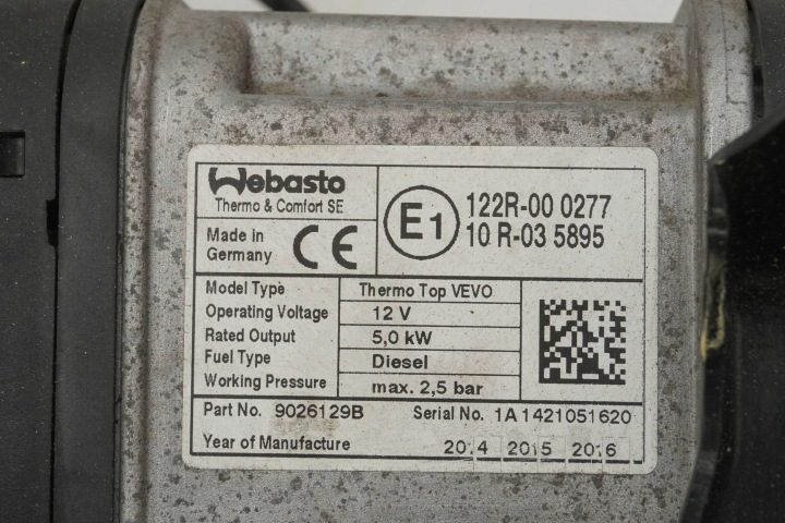АВТОНОМНЫЙ ОТОПИТЕЛЬ WEBASTO VW PASSAT B7 CC 3AA815005D 9026129B, фото 9