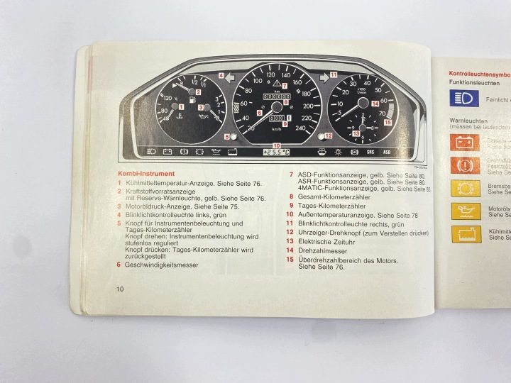 ИНСТРУКЦИЯ ПО ЭКСПЛУАТАЦИИ MERCEDES W124 200E 220E 280E 320E 400E 500 1245848083 DE, фото 8